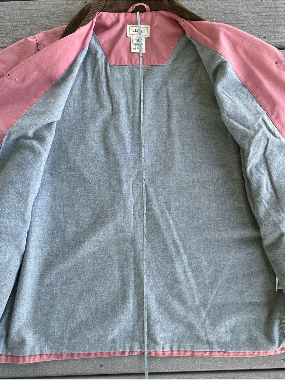 L.L. Bean Women’s Size L Pink Chore Jacket Flannel-Lined  Barn Work Coat Canvas - Picture 11 of 15